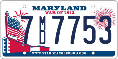 MD license plate 7MD7753