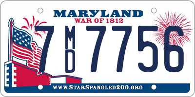 MD license plate 7MD7756