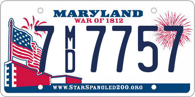 MD license plate 7MD7757