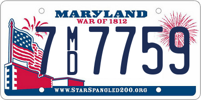 MD license plate 7MD7759