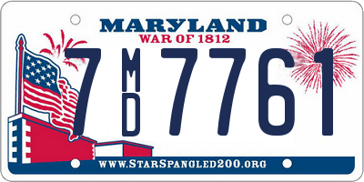 MD license plate 7MD7761