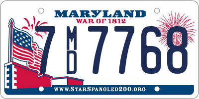 MD license plate 7MD7768