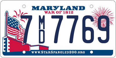 MD license plate 7MD7769