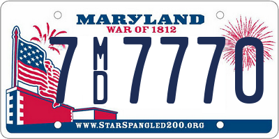 MD license plate 7MD7770