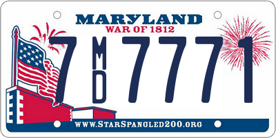 MD license plate 7MD7771