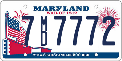 MD license plate 7MD7772