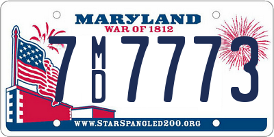 MD license plate 7MD7773