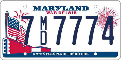 MD license plate 7MD7774