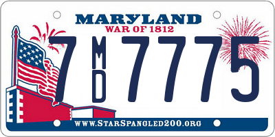 MD license plate 7MD7775