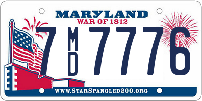 MD license plate 7MD7776