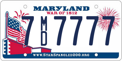 MD license plate 7MD7777