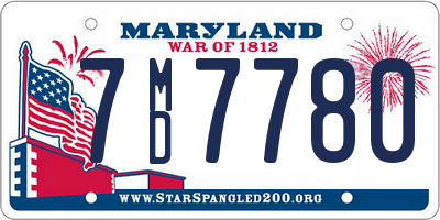 MD license plate 7MD7780