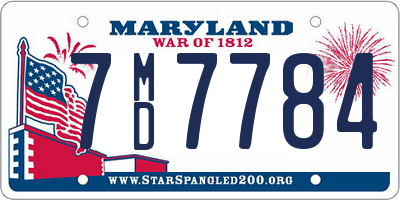 MD license plate 7MD7784