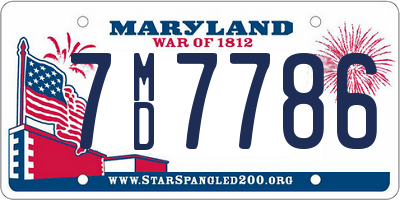 MD license plate 7MD7786