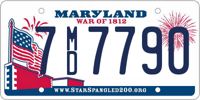 MD license plate 7MD7790