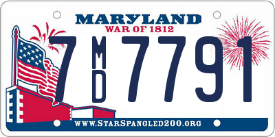 MD license plate 7MD7791