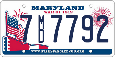 MD license plate 7MD7792