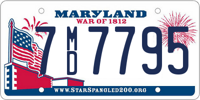 MD license plate 7MD7795