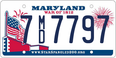 MD license plate 7MD7797