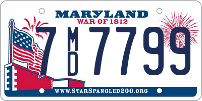 MD license plate 7MD7799