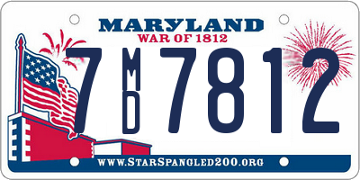 MD license plate 7MD7812