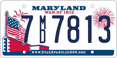 MD license plate 7MD7813