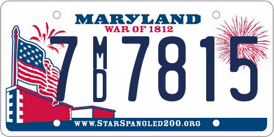 MD license plate 7MD7815