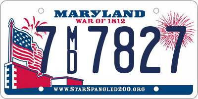 MD license plate 7MD7827