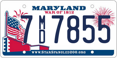 MD license plate 7MD7855
