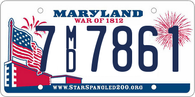 MD license plate 7MD7861