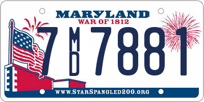 MD license plate 7MD7881