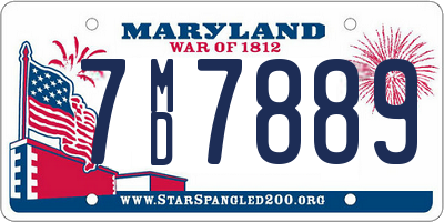 MD license plate 7MD7889