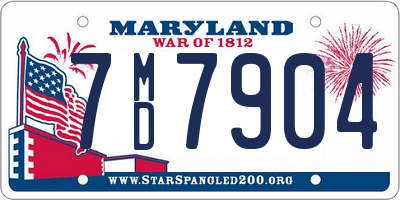 MD license plate 7MD7904