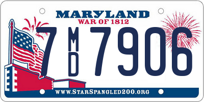 MD license plate 7MD7906