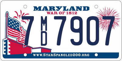 MD license plate 7MD7907