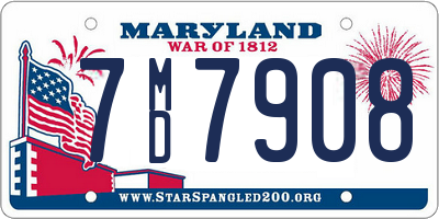 MD license plate 7MD7908