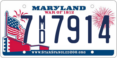 MD license plate 7MD7914