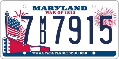 MD license plate 7MD7915