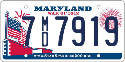 MD license plate 7MD7919