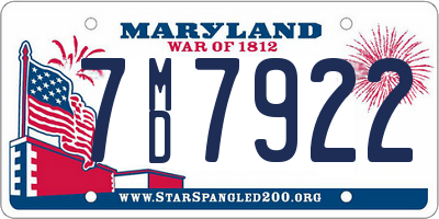 MD license plate 7MD7922