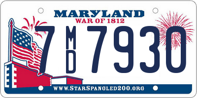 MD license plate 7MD7930