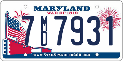 MD license plate 7MD7931