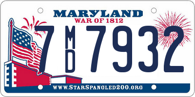 MD license plate 7MD7932