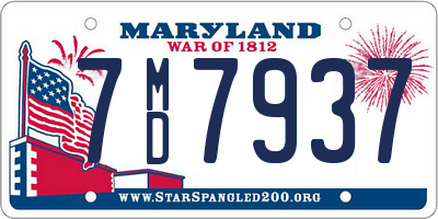 MD license plate 7MD7937