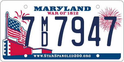 MD license plate 7MD7947