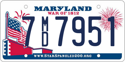 MD license plate 7MD7951