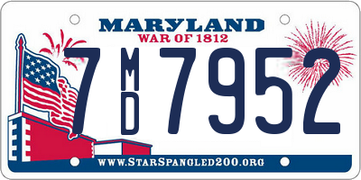 MD license plate 7MD7952