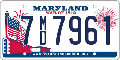 MD license plate 7MD7961