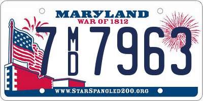 MD license plate 7MD7963