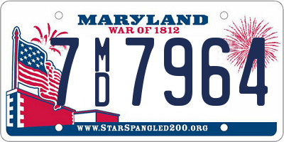 MD license plate 7MD7964